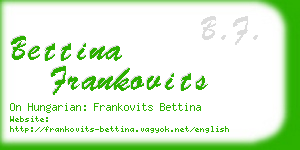 bettina frankovits business card
